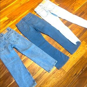 Forever 21 Kids Denim Jeans Trio - Blue, Light Blue, White (1 NEW)